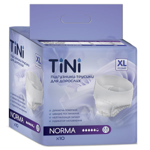 Підгузники-трусики для дорослих TINI Norma (Тіні Норма) розмір XL (120-160 см) 10 шт