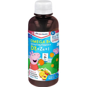 Омега3+D3+Мультивітаміни для дітей NATHEALTH (НатХелс) загальнозміцнюючої дії емульсія флакон 165 мл