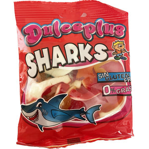 Конфеты жевательные DULCEPLUS (Дульчеплюс) Акулы (без глютена) 100 г