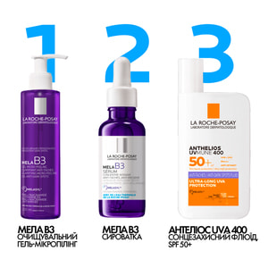Флюїд для обличчя La Roche-Posay (Ля Рош-Позе) Антеліос UVA 400 сонцезахисний легкий корегуючий проти гіперпігментації шкіри SPF50+ 50 мл