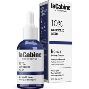 Крем-сыворотка для лица LA CABINE (ЛаКабин) 10% Glycolic Acid 2 in 1 с отшелушиващим эффектом для восстановления кожи 10% гликолевой кислоты 30 мл