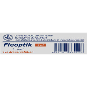 Флеоптик кап. глазные р-р 5мг/мл фл. 5мл