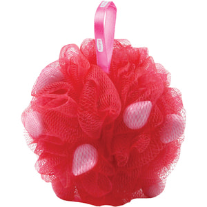 Мочалка для тела BALMY (Балми) синтетическая с кусочками мыла клубника 1 шт