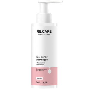 Гель для обличчя RE.CARE (Рекейр) Skin&Pore Cleansing Gel очищаючий 200 мл