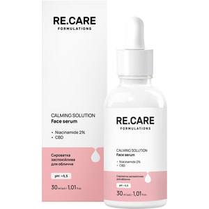 Сироватка для обличчя RE.CARE (Рекейр) Calming Solution Face Serum заспокійлива 30 мл