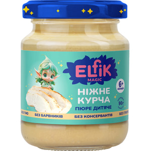 Пюре м'ясне дитяче ELFIK MAGIC (Ельфік Меджик) Курка з 6-ти місяців 90 г