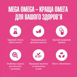 Мега Омега ЛедиФолат 3.6.7.9 Mega Omega LadyFolate капсулы с фолиевой кислотой для женщин 3 блистера по 10 шт