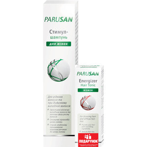 Стимул-шампунь PARUSAN (Парусан) для жінок при дифузному випадінні волосся 200 мл + Тонік-актив для волосся 50 мл