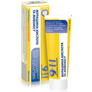 Гель-бальзам 911 для тела Муравьная кислота и окопник разогревающий 100 мл