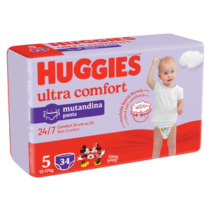 Підгузки-трусики для дітей HUGGIES (Хагіс) Ultra Comfort (Ультра комфорт) унісекс 5 від 12 до 17 кг 34 шт