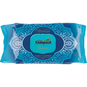 Салфетки влажные ULTRA COMPACT (Ультра компакт) Ottoman бирюзовые с клапаном 120 шт