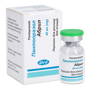 Пантопразол Абрил пор. д/р-ну д/ін. фл. 40мг №1