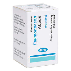 Пантопразол Абрил пор. д/р-ну д/ін. фл. 40мг №1