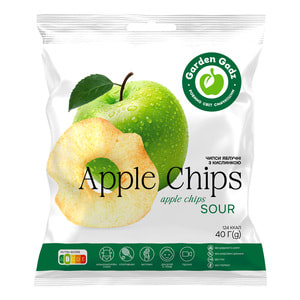 Чипсы фруктовые GARDEN GADZ (Гарден Гадз) яблочные с кислинкой 40 г