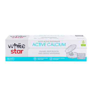 Зубная паста WHITE STAR (Вайт Старт) Active Calcium восстановление эмали и безопасное отбеливание 100 мл