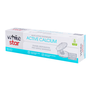 Зубная паста WHITE STAR (Вайт Старт) Active Calcium восстановление эмали и безопасное отбеливание 100 мл