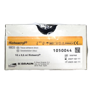 Клей тканинний Histoacryl (Гістоакрил) Braun (Браун) 1050044 колір синій в ампулах по 0,5 мл 10 шт