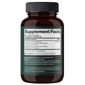 Кордицепс MIND SHI (Майн Ши) Cordyceps Mushroom 1000 мг капсулы для поддержания иммунной системы, повышения выносливости флакон 60 шт