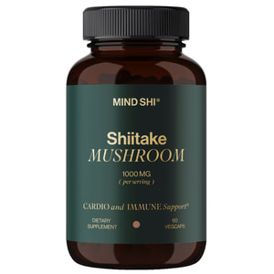 Шиїтаке MIND SHI (Майн Ші) Shiitake Mushroom 1000 мг капсули для зміцненню імунної системи, покращенню обміну речовин флакон 60 шт