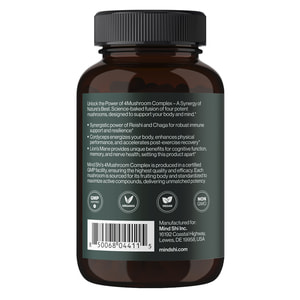 Комплекс 4 грибов MIND SHI (Майн Ши) 4Mushroom Complex 1000 мг капсулы для поддержания работы нервной системы флакон 60 шт