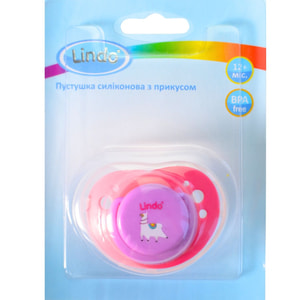 Пустышка LINDO (Линдо) артикул А 32/12+ силиконовая с прикусом от 12-ти месяцев 1 шт