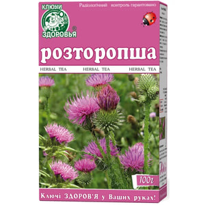 Фіточай Ключі Здоров'я Расторопша плоди подрібнені пачка 100 г