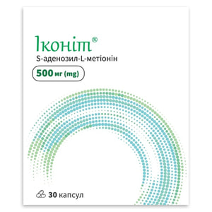 Иконит капсули тверды дополнительный источник S-аденозил-L-метионина 2 блистера по 15 шт