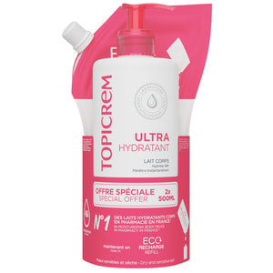 Емульсія для тіла Topicrem (Топікрем) ультразволожуюча з дозатором 500 мл + змінний блок 500 мл