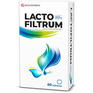 Лактофільтрум таблетки для регулювання мікрофлори кишечника упаковка 60 шт