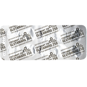 Глутамарг 250 таблетки для нормализации функционирования печени и выведения токсичных веществ из организма 3 блистера по 10 шт