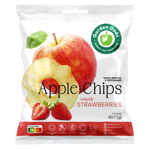 Чіпси фруктові GARDEN GADZ (Гарден Гадз) яблучні з полуницею 40 г