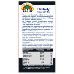 Витамины SUNLIFE (Санлайф) Elektrolyte Brausetabletten электролит шипучие таблетки в саше 10 шт