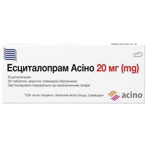 Есциталопрам Асіно табл. в/о 20мг №30