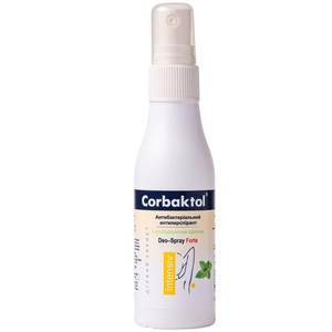 Антиперспірант антибактеріальний CORBAKTOL (Корбактол) Intensiv Deo-Spray (Інтенсив део-спрей) від потовиділення та неприємного запаху 75 мл