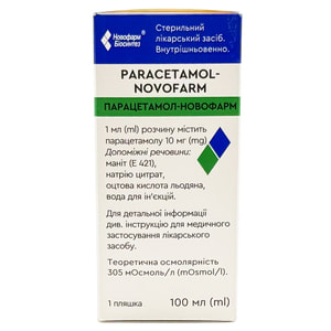 Парацетамол-Новофарм р-р д/инф. 10мг/мл бут. 100мл №1