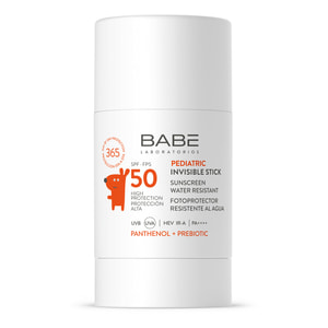 Стик для лица и тела BABE LABORATORIOS (Бабе Лабораториос) Pediatric (Педиатрик) детский солнцезащитный невидимый с пантенолом SPF50+ 30 г