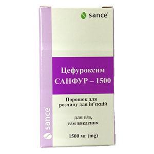 Санфур-1500 пор. д/р-ра д/ин. 1500мг фл. №1
