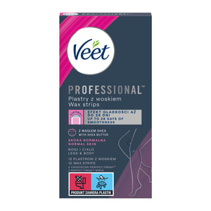 Воскові смужки для депіляції VEET (Віт) Professional (Профешнл) для нормальної шкіри 12 шт
