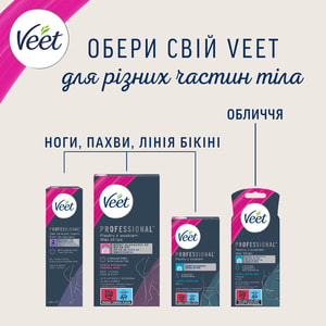 Воскові смужки для депіляції VEET (Віт) Professional (Профешнл) для нормальної шкіри 12 шт