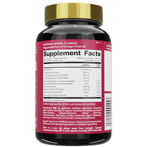 Омега-3 Кардіо Nordway Cardio Omega-3 (Нордвей) капсули 1000 мг загальнозміцнюючої дії флакон 30 шт