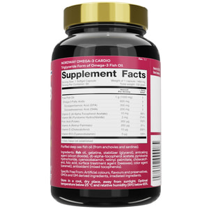 Омега-3 Кардіо Nordway Cardio Omega-3 (Нордвей) капсули 1000 мг загальнозміцнюючої дії флакон 90 шт