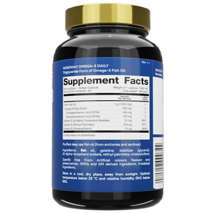 Омега-3 Дейлі Nordway Daily Omega-3 (Нордвей) капсули 1000 мг загальнозміцнюючої дії флакон 90 шт