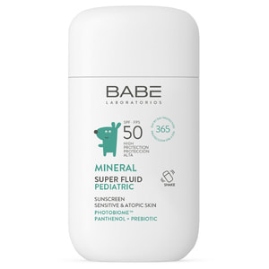 Флюид детский BABE LABORATORIOS (Бабе Лабораториос) Pediatric (Педиатрик) солнцезащитный минеральный SPF 50 с пантенолом и пребиотиком 50 мл