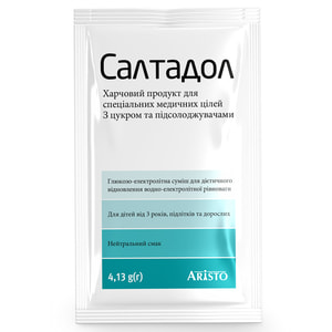 Салтадол для восстановления водно-электролитного баланса в случае диареи и риска обезвоживания порошок в саше по 4,13 г 12 шт