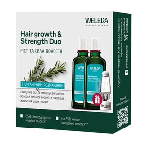 Набор WELEDA (Веледа) Рост и сила волос тоник-стимулятор 100 мл 2 шт + аппликатор