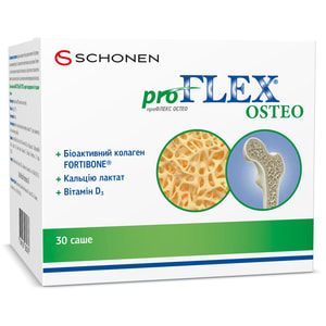 ПроФлекс Остео додаткове джерело кальцію та вітаміну D3, для покращення стану кісток та суглобів порошок в саше упаковка 30 шт