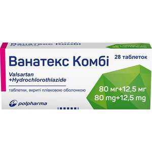Ванатекс комби табл. п/о 80мг/12,5мг №28