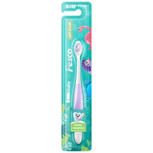 Зубная щетка детская FESCO (Феско) DinoBaby с 2 до 12 лет цвет в ассортименте