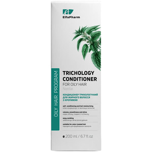 Кондиціонер для жирного волосся ELFA PHARM (Ельфа Фарм) Oily Hair трихологічний з крапивою 200 мл