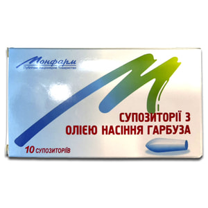 Суппозитории с маслом семян тыквы суппозитории (свечи) ректальные и вагинальные 2 стрипа по 5 шт